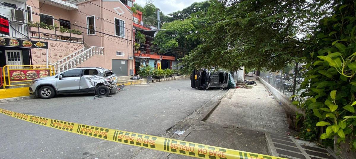 Cuatro heridos deja choque múltiple en Cali desencadenado por atentado ...