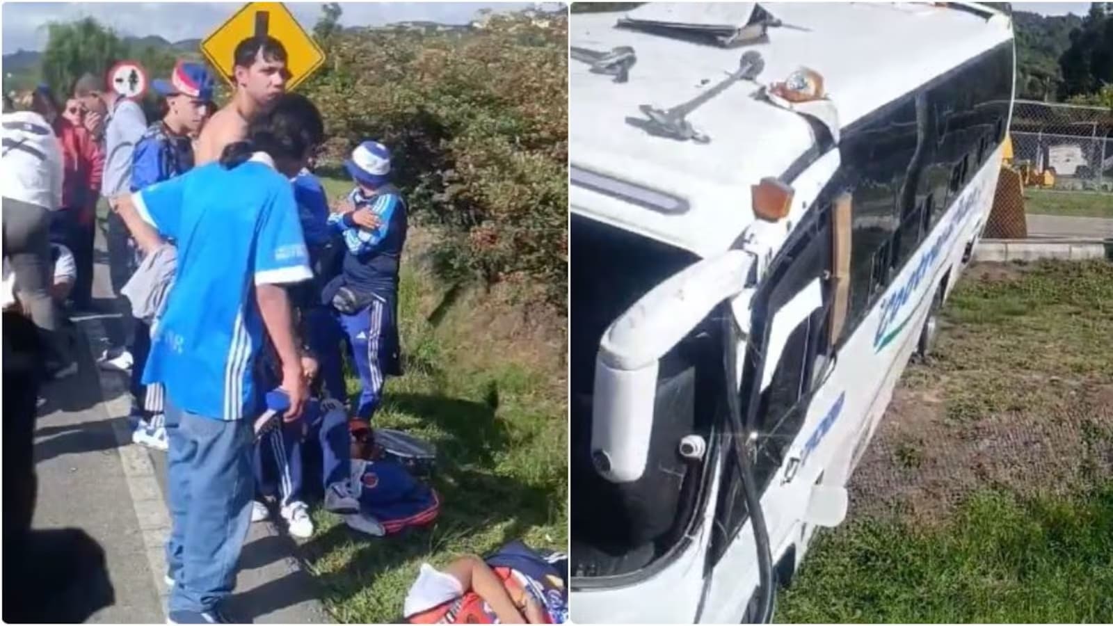 Accidente de bus con hinchas de Millonarios en la vía Bogotá-Tunja deja ...