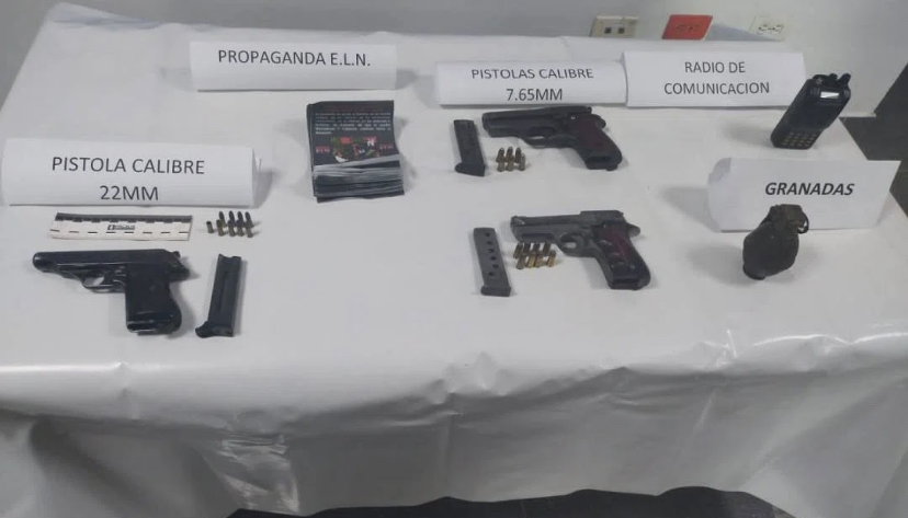 Material incautado durante la captura de alias ‘Diablito’ cabecilla del ELN / Ejército Nacional