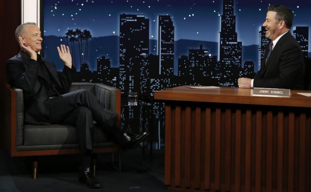 Tom Hanks en la entrevista de 'Jimmy Kimmel Live!'