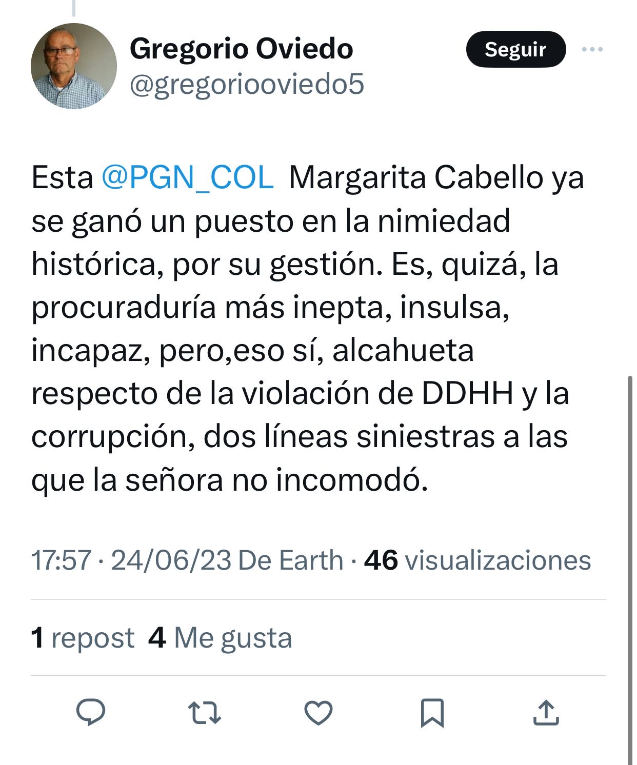 De Margarita Cabello, procuradora general