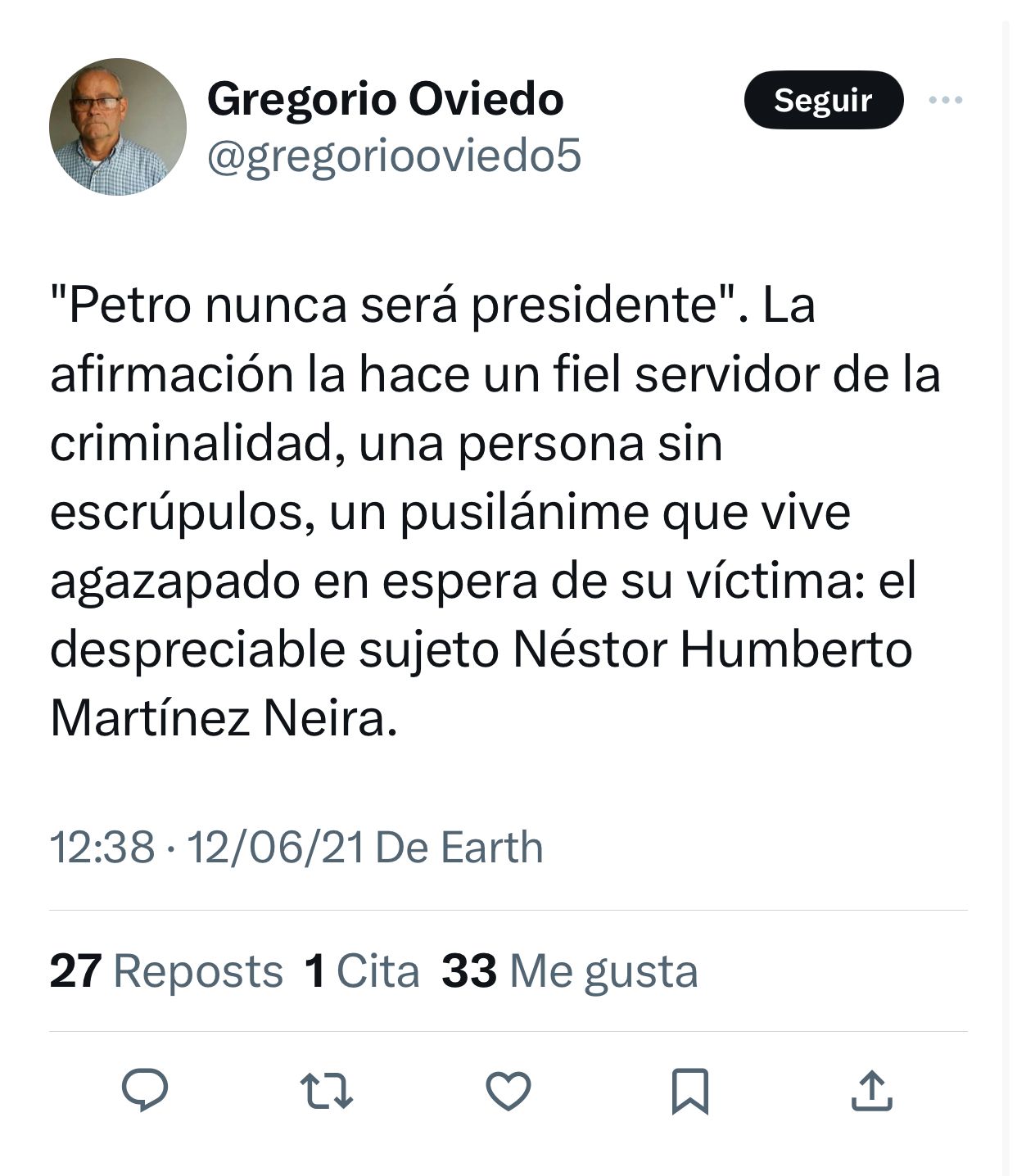 De Nestor Humberto Martinez, exfiscal general de la Nación.