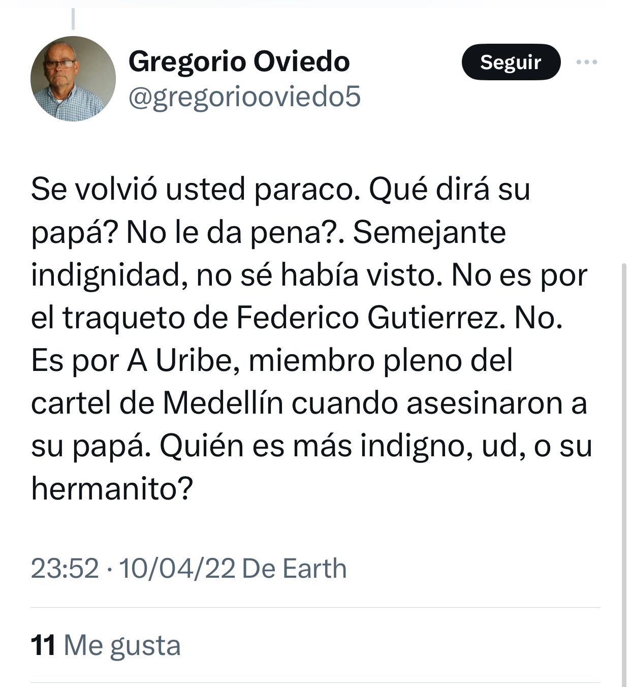 De Álvaro Uribe y Federico Gutiérrez, expresidente y alcalde de Medellín.