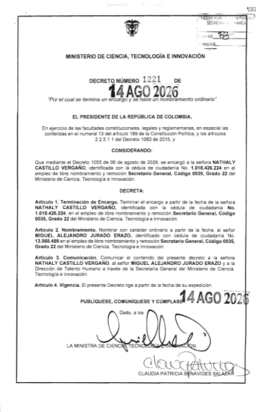 Decreto 1221 de 2026.