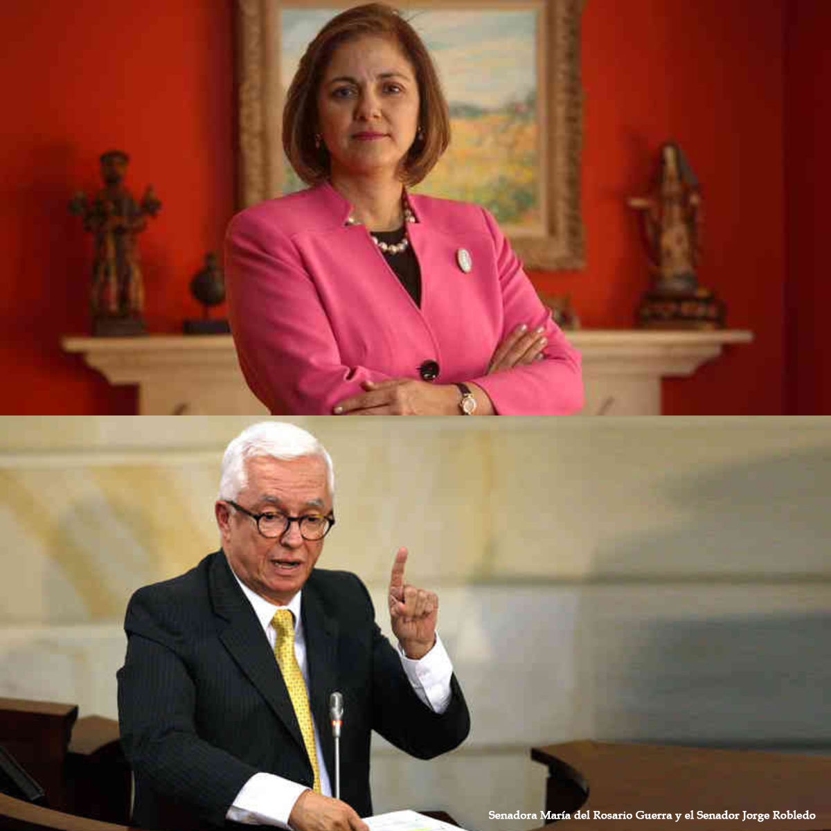 MARIA DEL ROSARIO GUERRA Y  SENADOR JORGE ROBLEDO