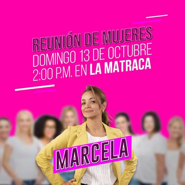Marcela Gutiérrez en campaña 
