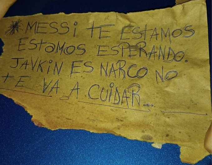 MENSAJE AMENAZA MESSI