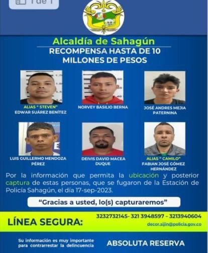 Seis detenidos huyeron de Estacion de Policía Córdoba