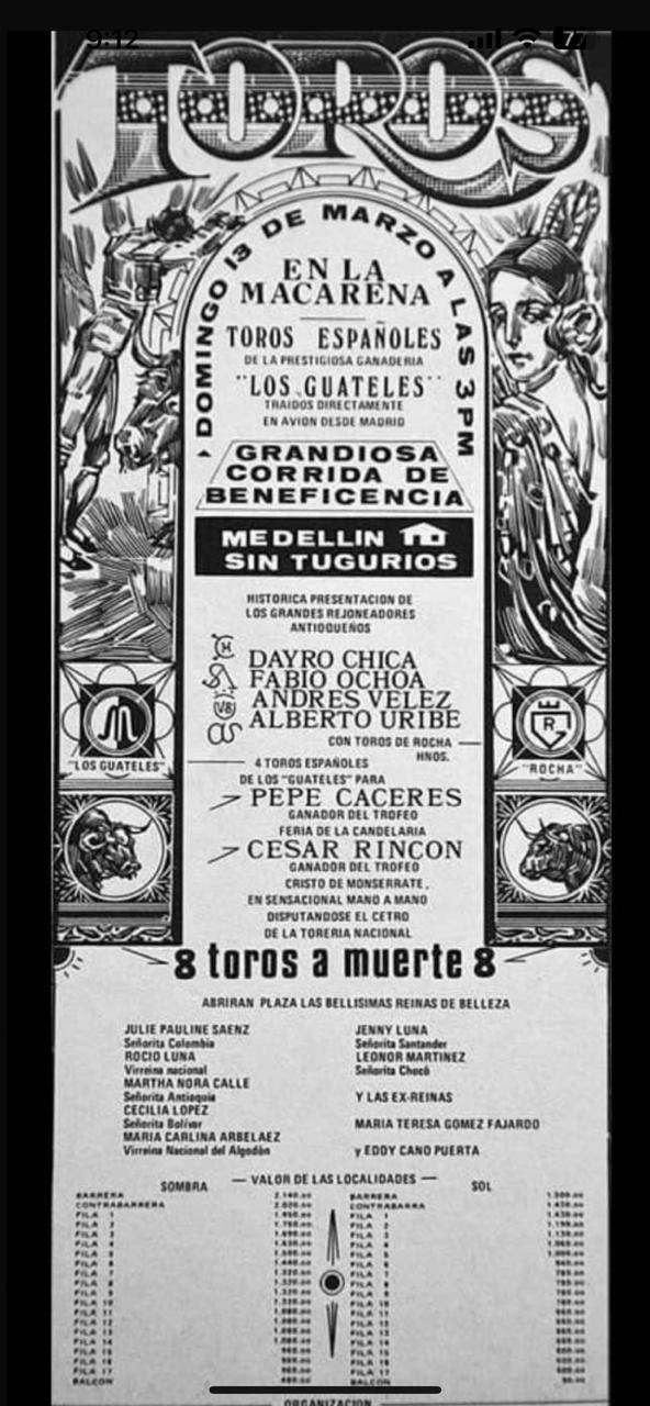 CARTEL TAURINO