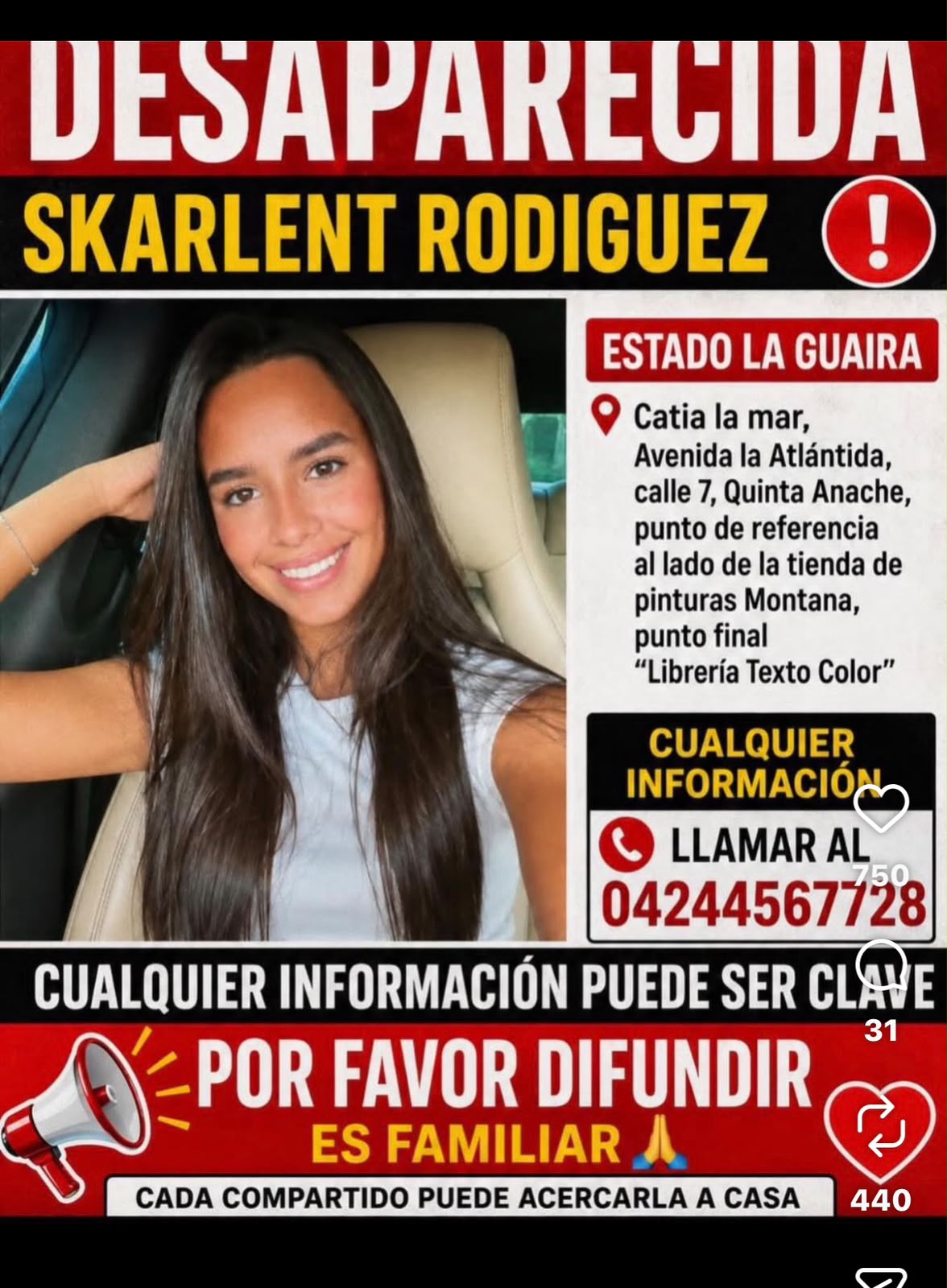 Skarlent Rodríguez desaparecida