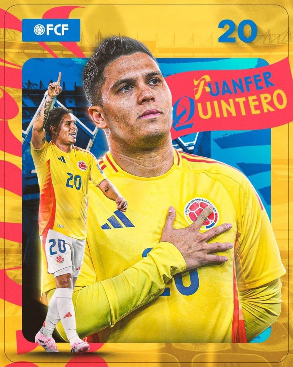 Juan Fernando Quintero, jugador de la Selección Colombia. FCF.