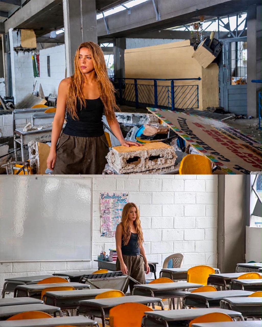 Shakira visitando el Chocó tras el terremoto. Redes sociales.