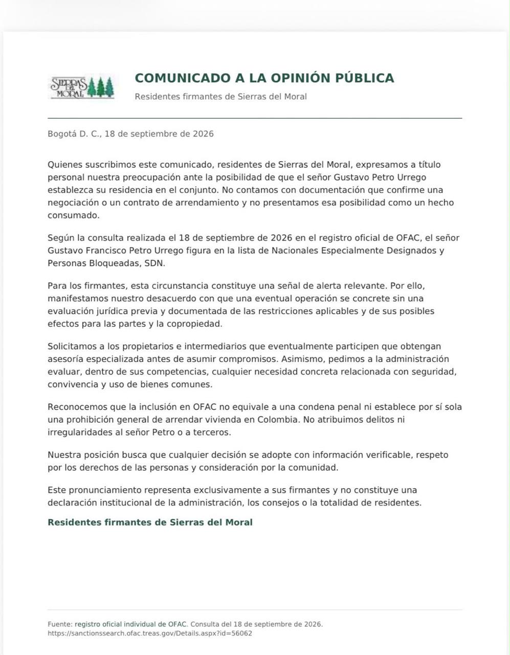 Comunicado