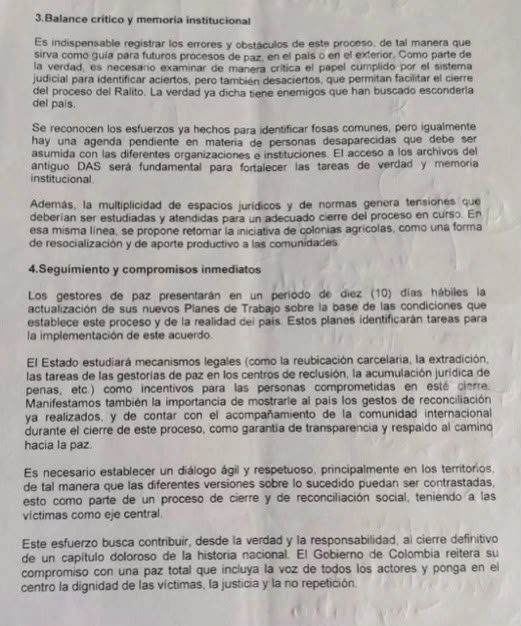 Documento del Pacto de Valledupar