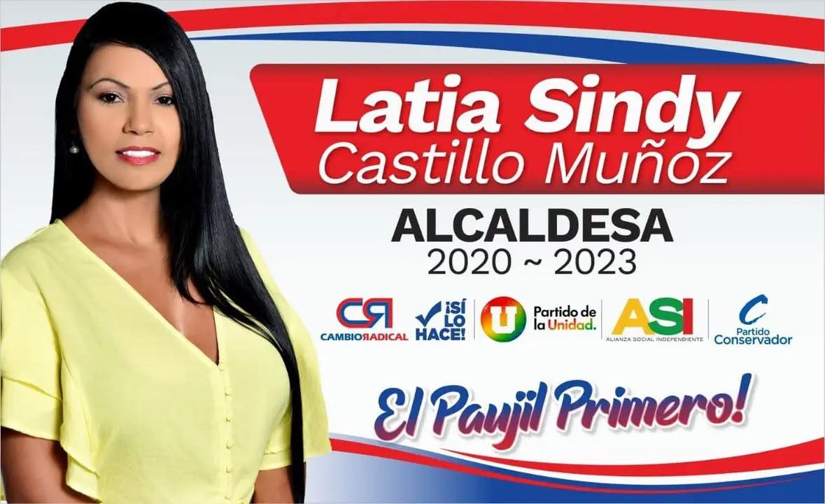 Latia Sindy Castillo Muñoz, alcaldesa de El Paujil, Caquetá. Redes sociales.