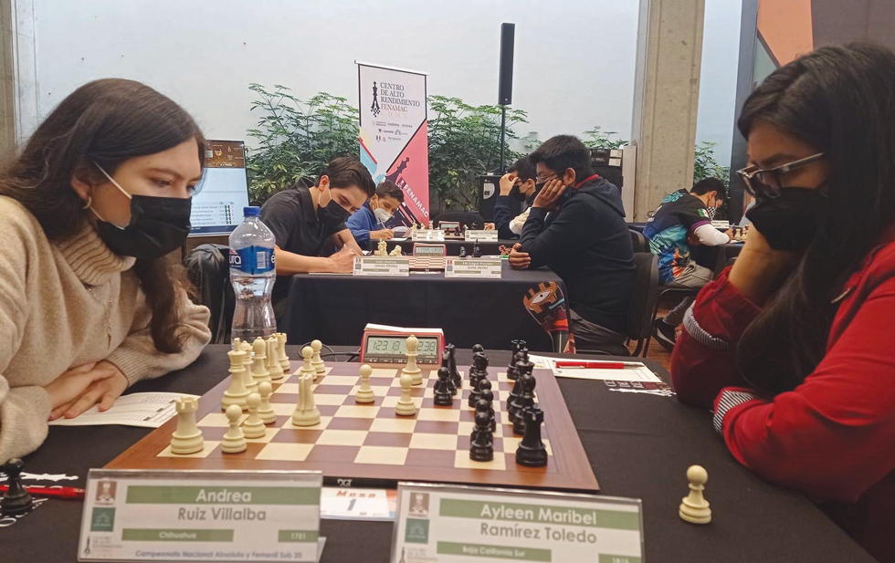 Fotografía de Andrea en medio de un torneo