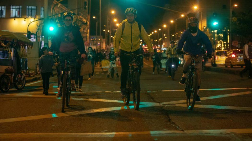 El horario de la ciclovía nocturna es de 6:00 de la tarde a 11:59 de la noche/Alcaldía de Bogotá