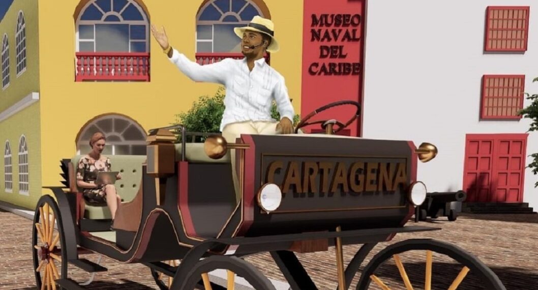 Simulación de carrozas eléctricas en Cartagena/Instagram de Alejandro Riaño