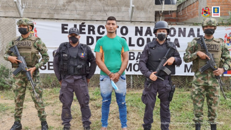 Edilson Gómez Espada, alias 'Grandote', integrante del grupo armado ELN / Foto: Fiscalía General de la Nación