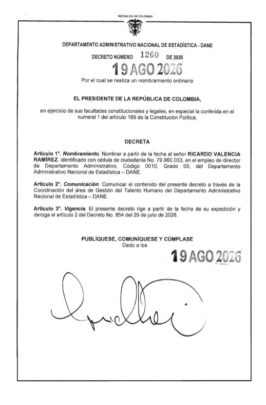Decreto 1260 de 2026.