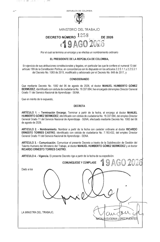 Decreto 1258 de 2026.