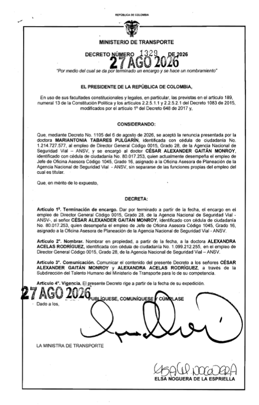 Decreto 1329 de 2026