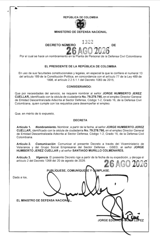 Decreto 1322 de 2026
