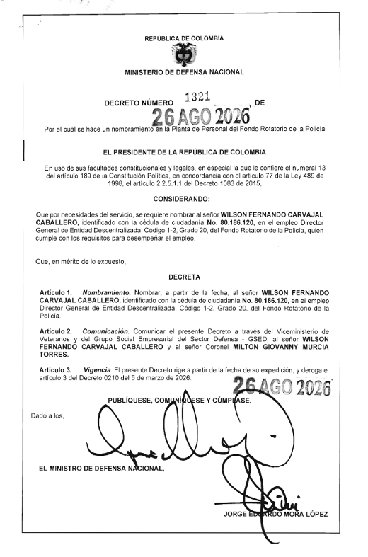 Decreto 1321 de 2026