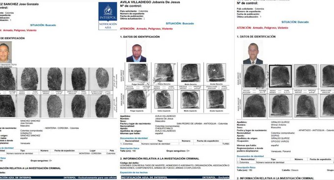 Circulares de Interpol emitidas contra cabecillas del Clan del Golfo / Policía Nacional