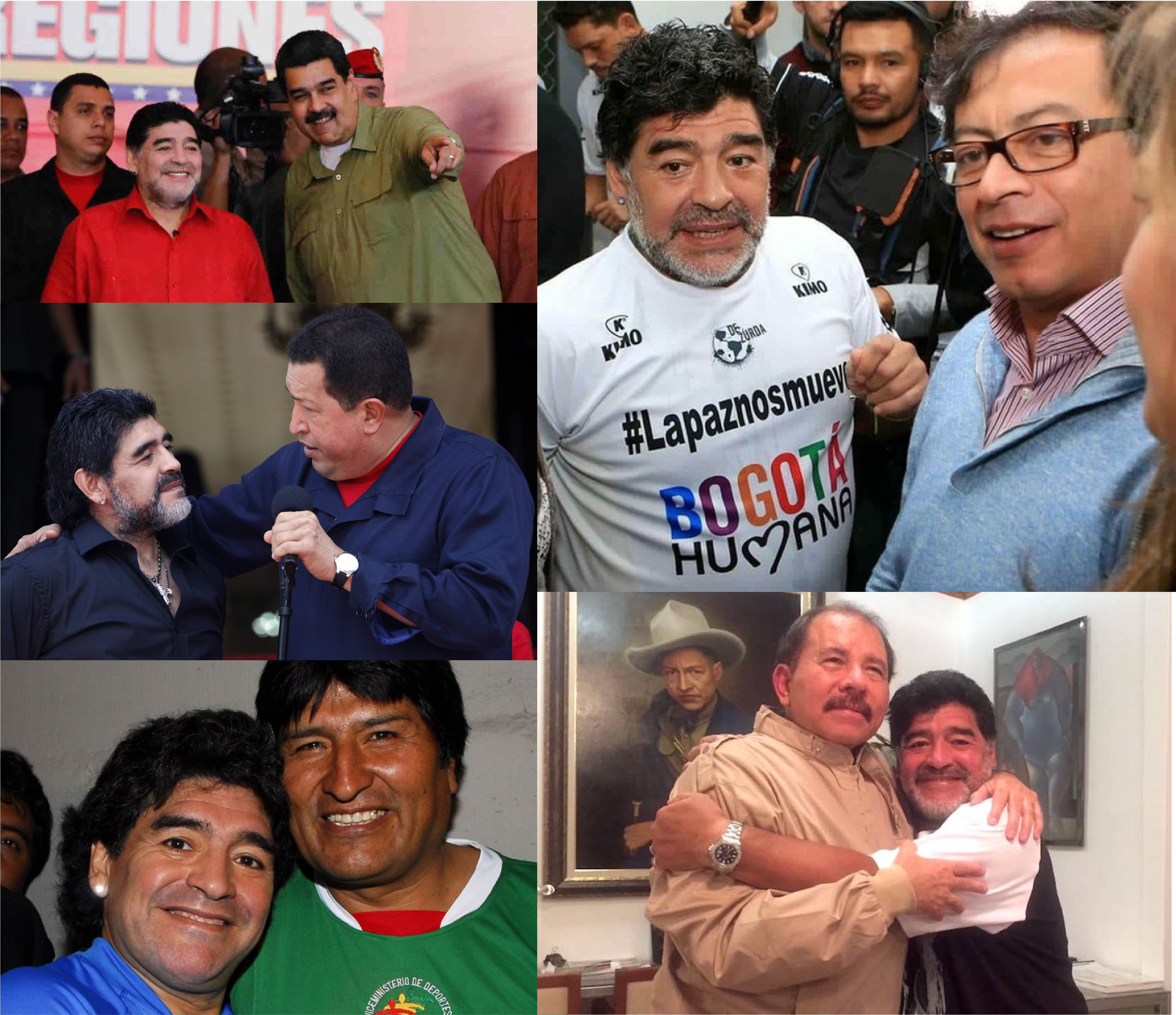 Maradona con figuras políticas