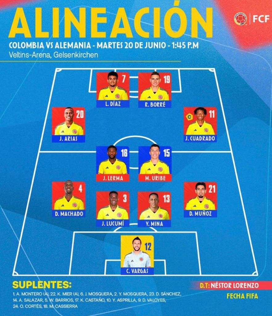 Selección Colombia vs Alemania