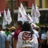 Bandera del partido político Comunes, conformado por excombatientes de las Farc