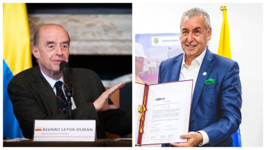 Álvaro Leyva canciller y Jorge Londoño
