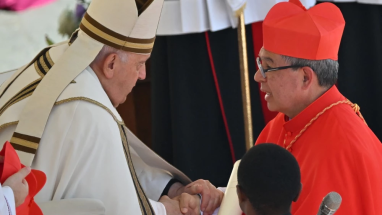 Luis Rueda Aparicio con el Papa Francisco