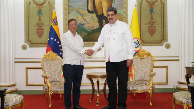 Gustavo Petro y Nicolás Maduro