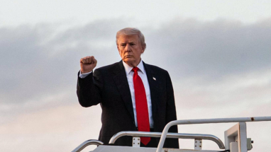 donald trump en avion presidencial