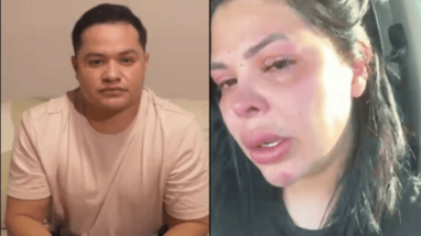 Cantante Rafael González García y su esposa Fernanda Redondo