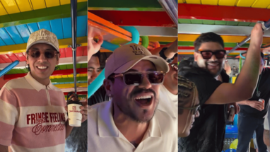 Grupo Firme en chiva rumbera en Medellín