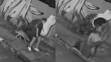 Joven cayó a una alcantarilla en Brasil