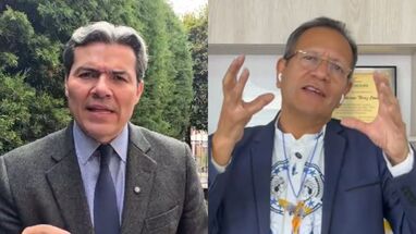 Mauricio Pava, abogado de Thomas Greg & Sons y Luis Guillermo Pérez Casas, abogado del Pacto Histórico