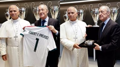 papa león visita santiago bernabéu