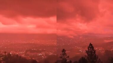 Cielo rojo en Venezuela