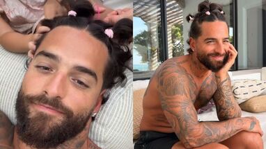 Maluma enternece al dejar que su hija Paris le hiciera un divertido peinado
