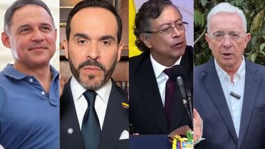Honorio Henríquez, Abelardo de la Espriella, Gustavo Petro y Álvaro Uribe
