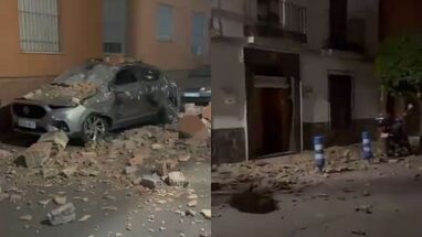 Terremoto en España deja daños en edificaciones
