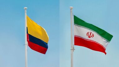 Banderas de Colombia e Irán