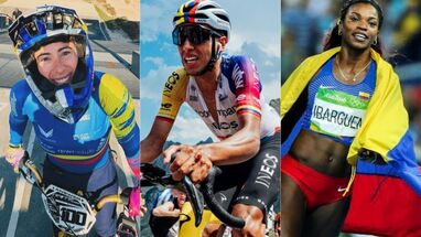 Mariana Pajón, Egan Bernal y Caterine Ibargüen