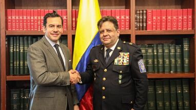Ministro Rodrigo Lara y Capitán Germán Miranda