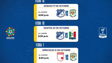 Así quedó la reprogramación de los partidos de Millonarios vs Jaguares, Millonarios vs Once Caldas y Santa Fe vs Jaguares