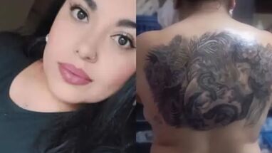 Yenifer García tatuaje a domicilio